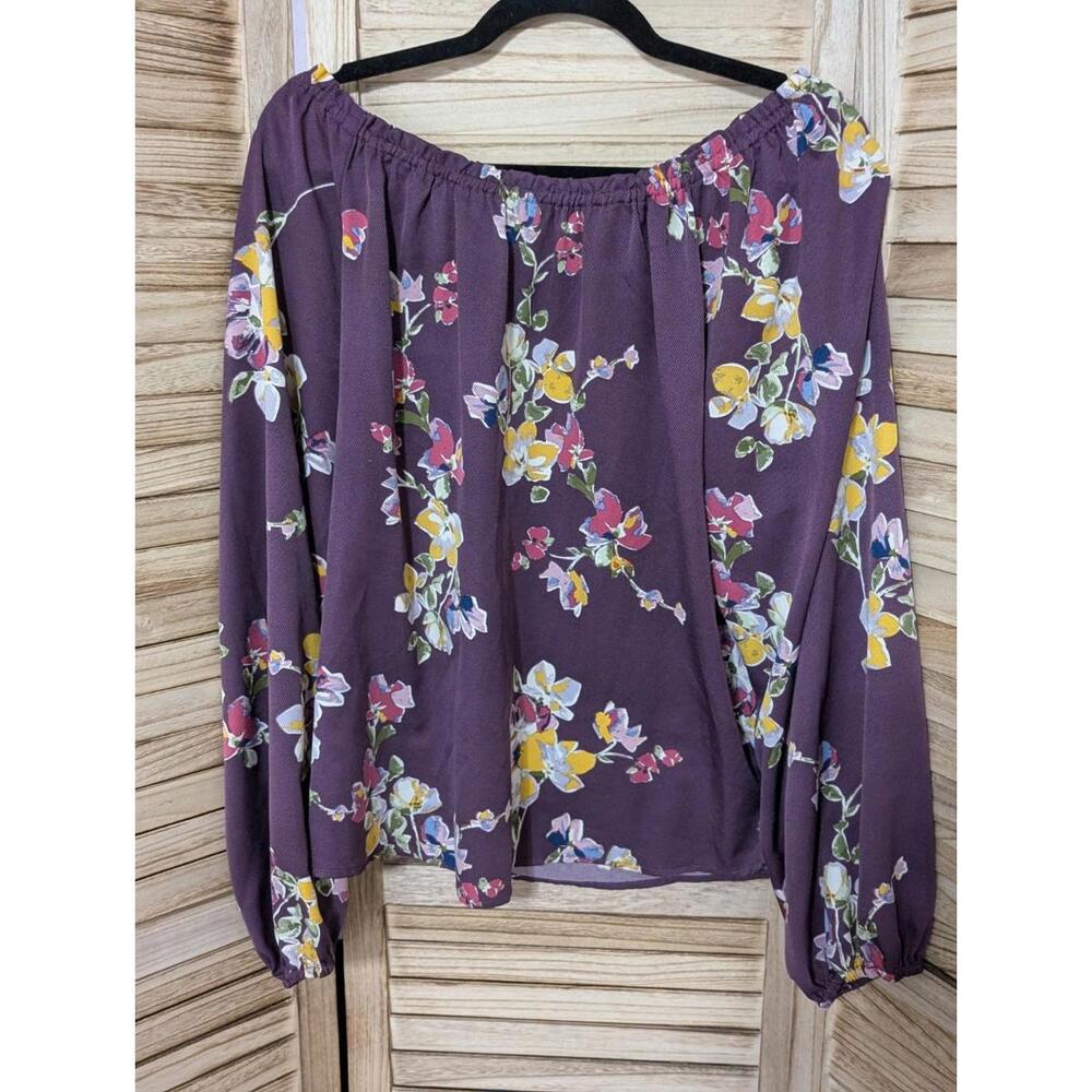 HOPE AND HARLOW WOMENS FLORAL BLOUSE SIZE X-LARGE